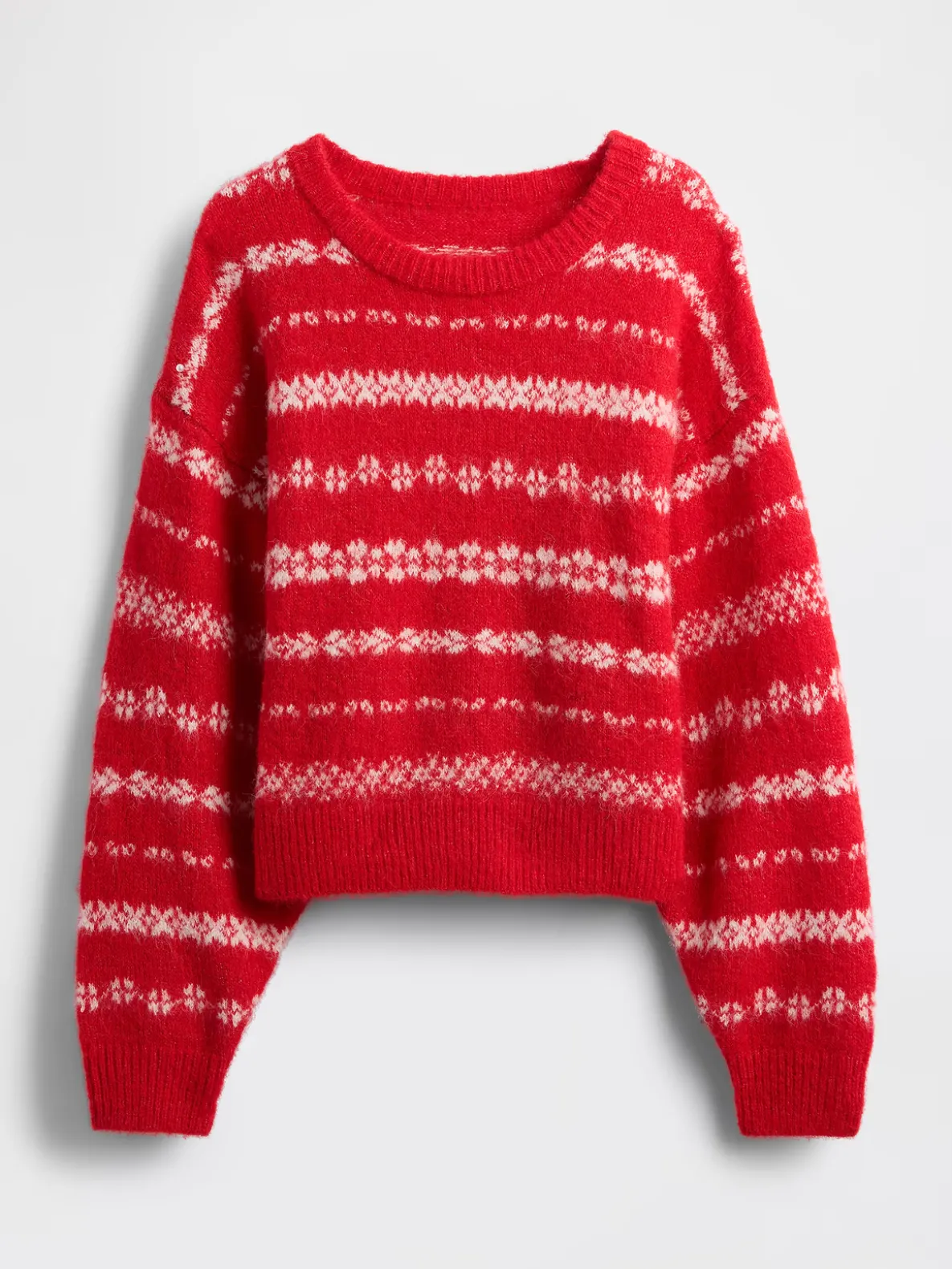 Fuzzy Oversized Crewneck Sweater