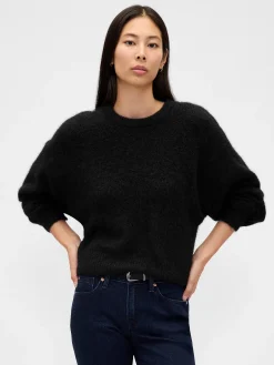 Fuzzy Oversized Crewneck Sweater