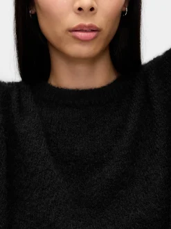Fuzzy Oversized Crewneck Sweater
