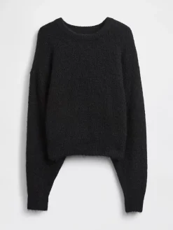 Fuzzy Oversized Crewneck Sweater