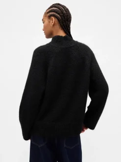 Fuzzy Oversized Turtleneck Sweater