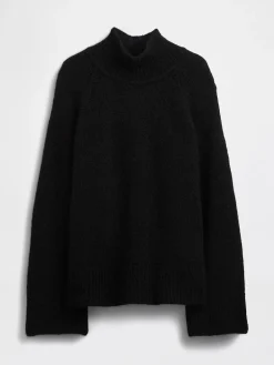 Fuzzy Oversized Turtleneck Sweater