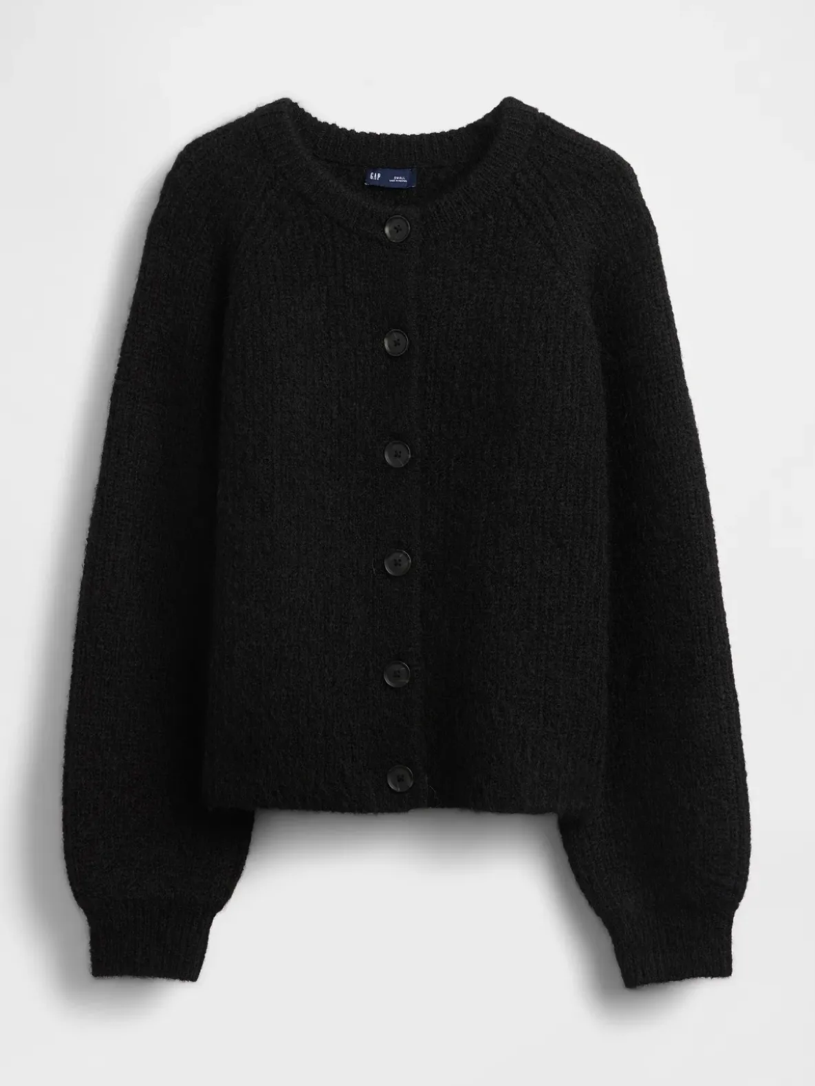 Fuzzy Shaker-Stitch Cardigan