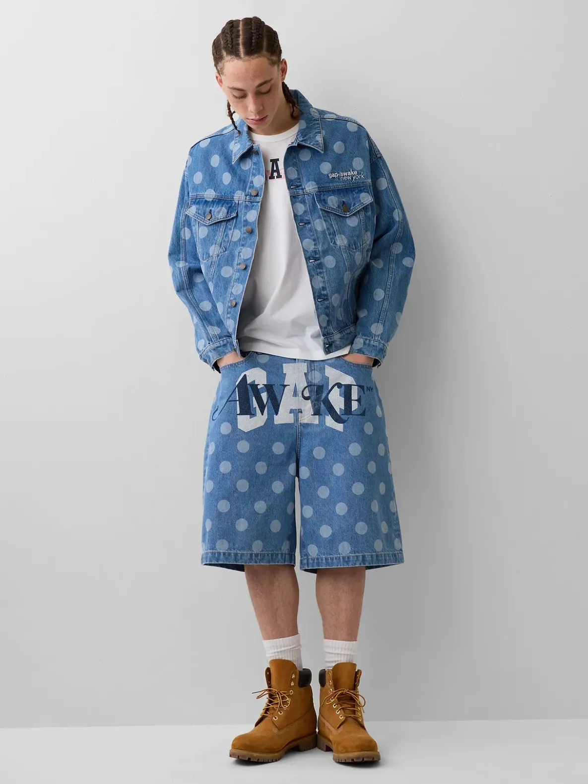 Gap × Awake NY Oversized Dotted Icon Denim Jacket