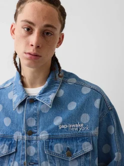 Gap × Awake NY Oversized Dotted Icon Denim Jacket