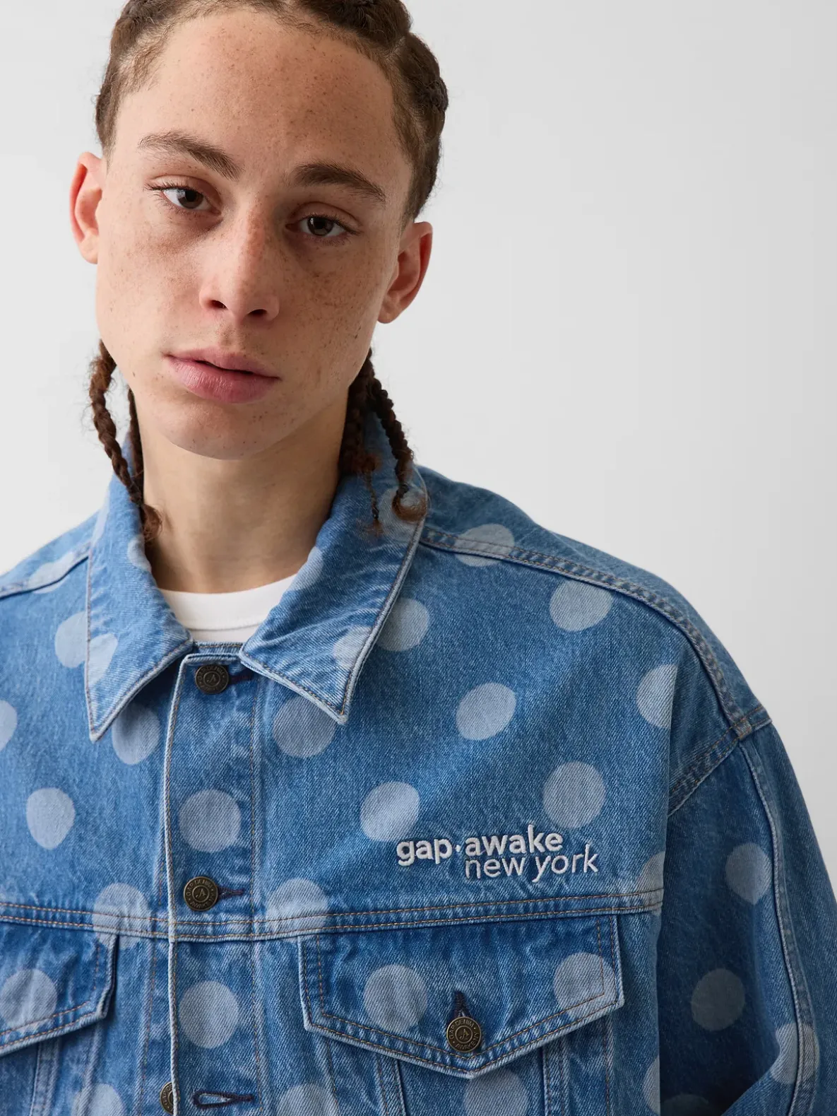 Gap × Awake NY Oversized Dotted Icon Denim Jacket