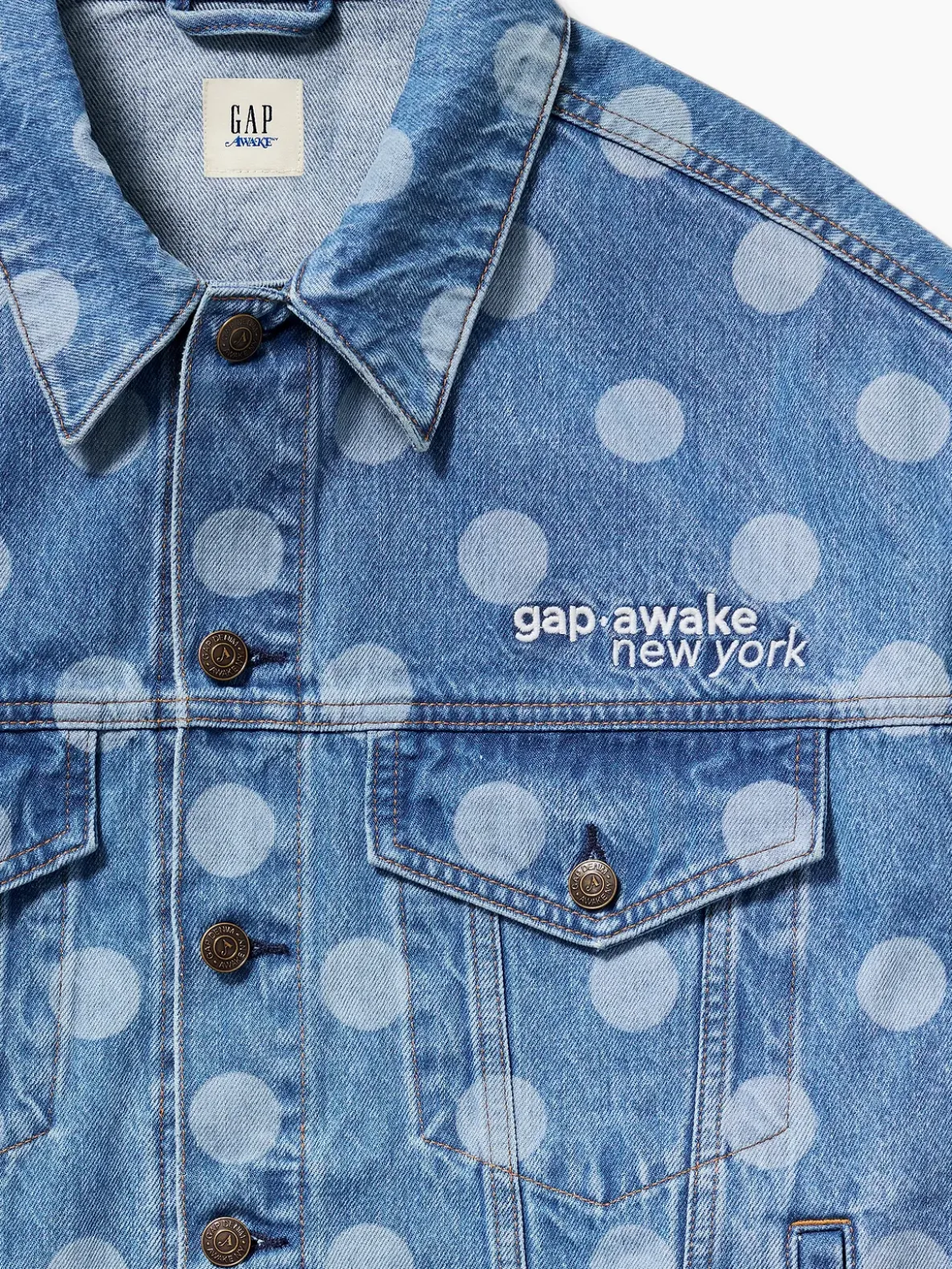 Gap × Awake NY Oversized Dotted Icon Denim Jacket