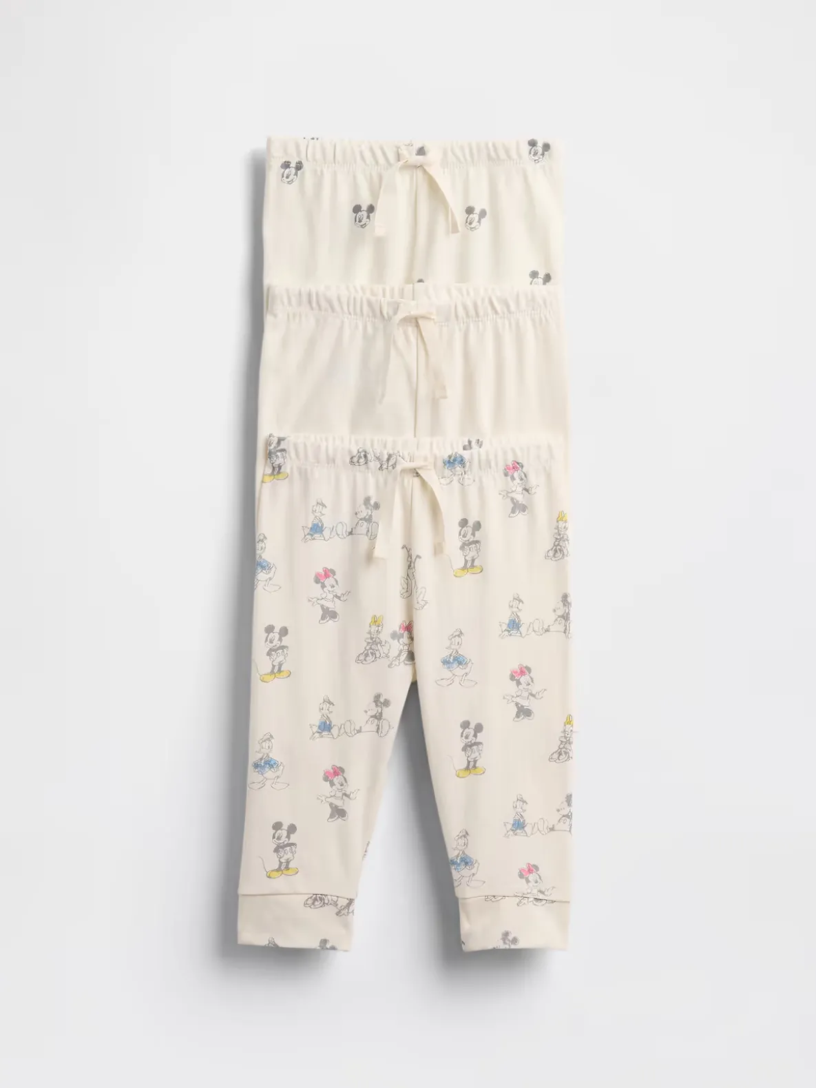 Gap × Disney Baby Organic Cotton Pull-On Pants (3-Pack)