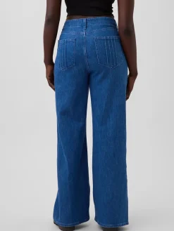Gap × HFR High Rise Pintuck Stride Wide-Leg Jeans by Atelier Ndigo