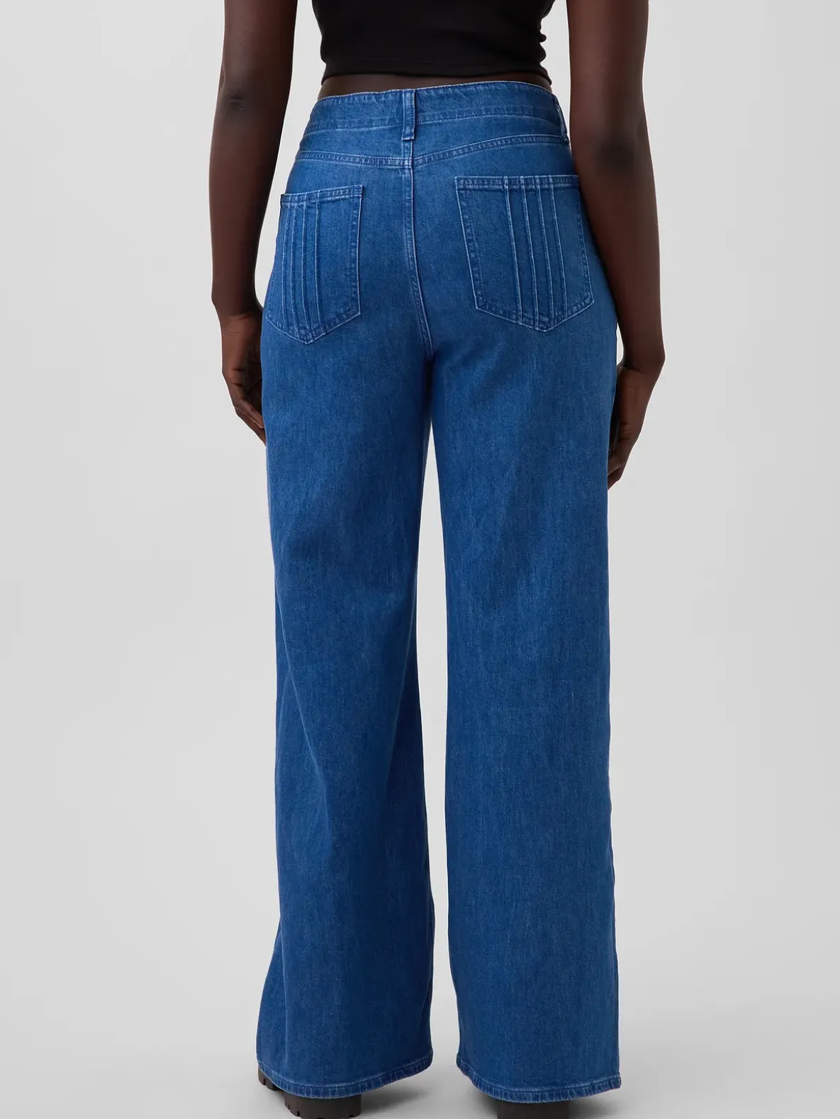 Gap × HFR High Rise Pintuck Stride Wide-Leg Jeans by Atelier Ndigo