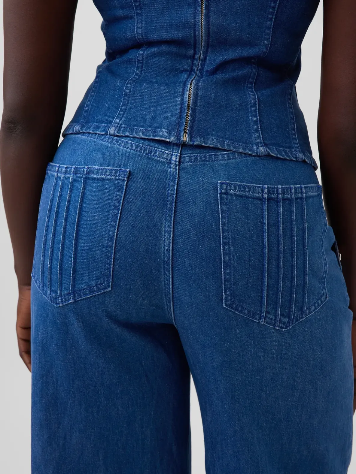 Gap × HFR High Rise Pintuck Stride Wide-Leg Jeans by Atelier Ndigo