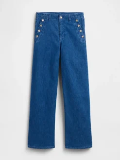 Gap × HFR High Rise Pintuck Stride Wide-Leg Jeans by Atelier Ndigo