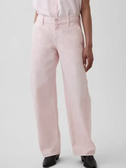 Gap × HFR Low Rise Pink Baggy Barrel Jeans by Nicole Benefield Portfolio