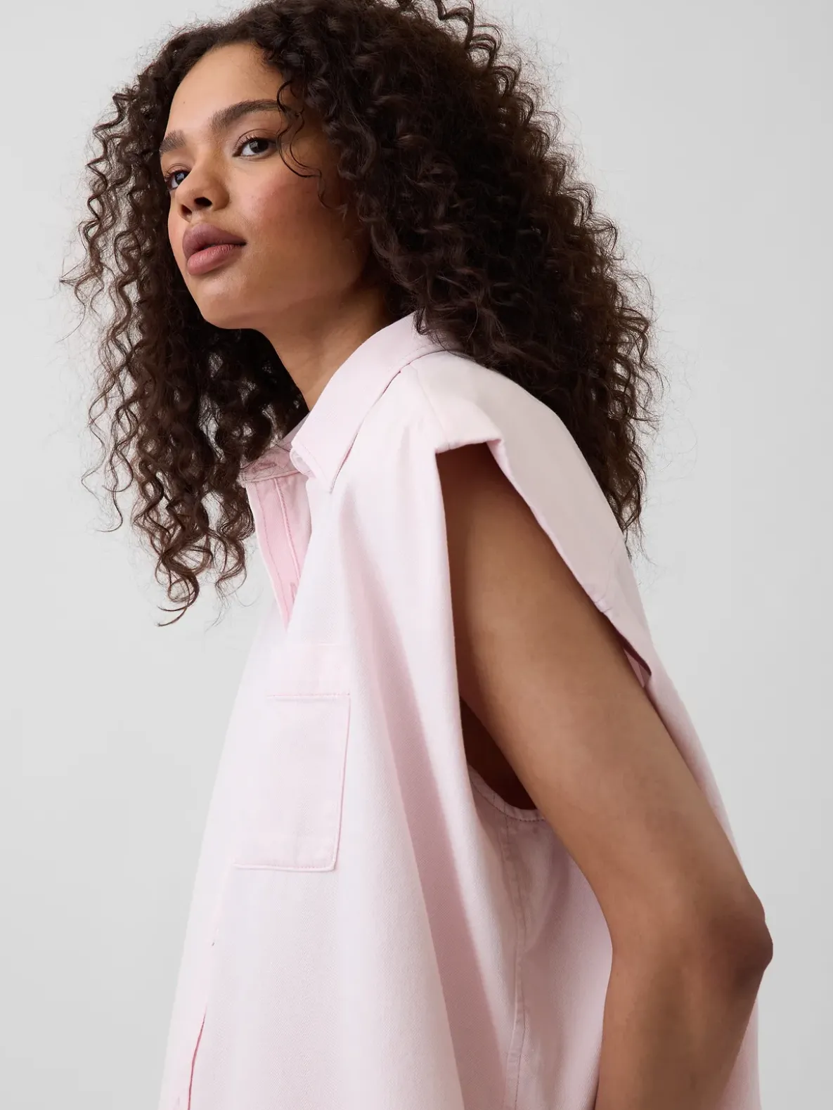 Gap × HFR UltraSoft Denim Wide-Shoulder Shirt by Nicole Benefield Portfolio