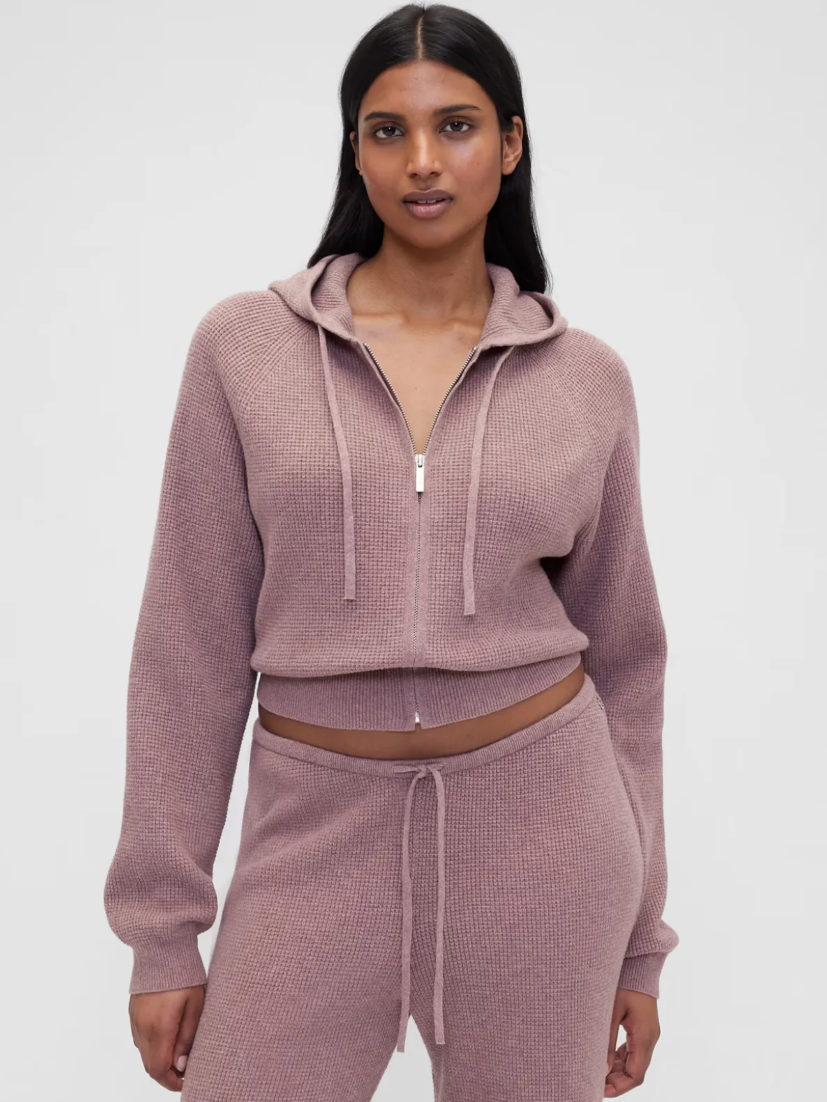 Gap × Summer Fridays CashSoft Waffle Crop Hoodie