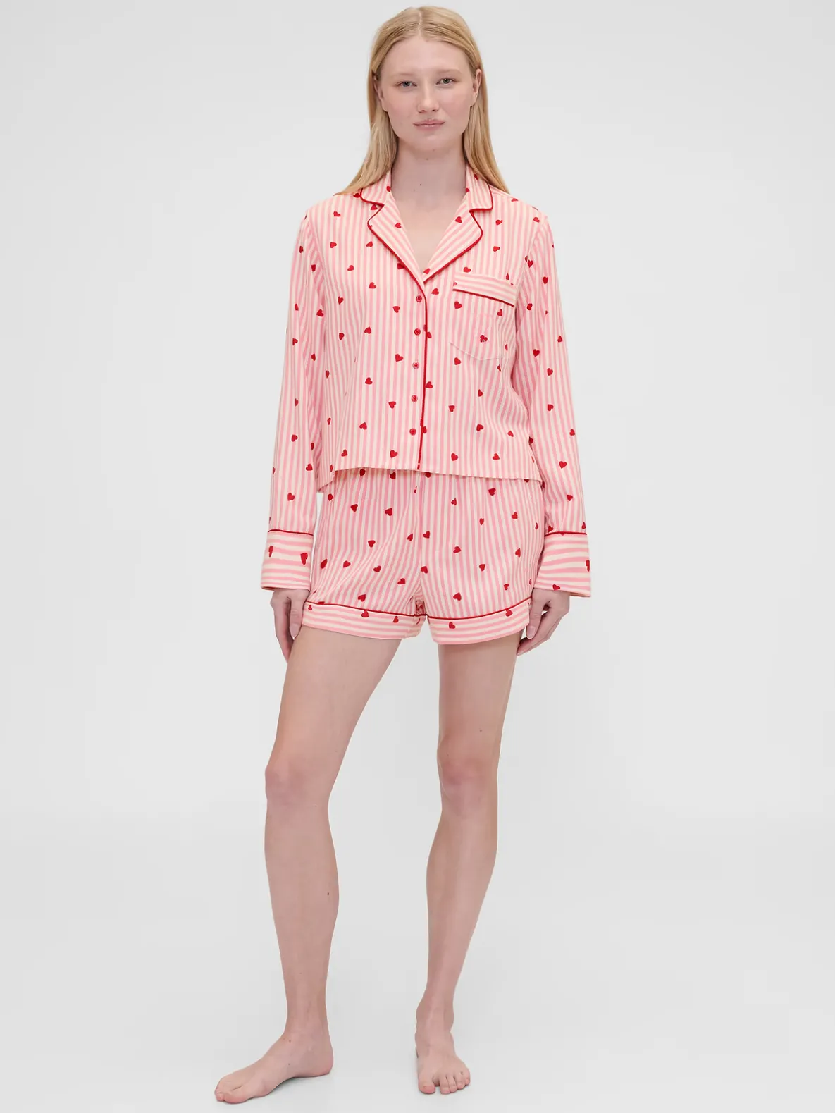 Gap × Summer Fridays Flannel Hearts PJ Boxer Shorts