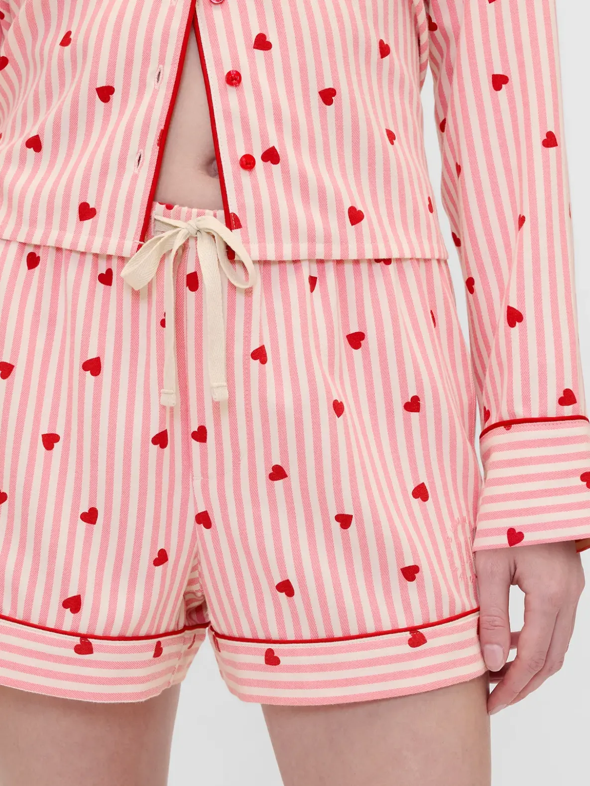 Gap × Summer Fridays Flannel Hearts PJ Boxer Shorts