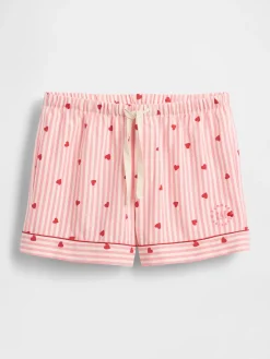 Gap × Summer Fridays Flannel Hearts PJ Boxer Shorts