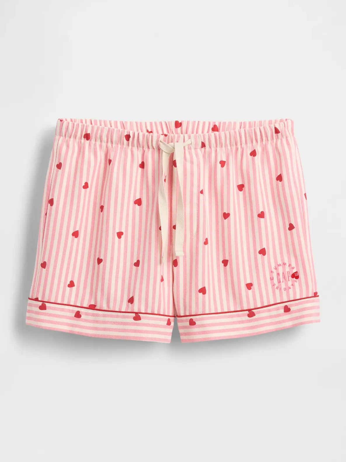 Gap × Summer Fridays Flannel Hearts PJ Boxer Shorts