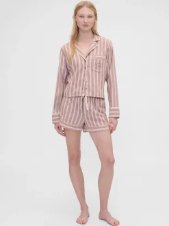 Gap × Summer Fridays Flannel Stripe PJ Boxer Shorts