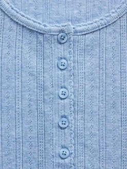 Gap × Summer Fridays Pointelle Henley PJ Top