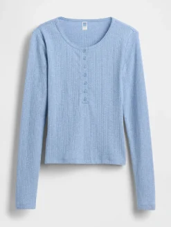 Gap × Summer Fridays Pointelle Henley PJ Top