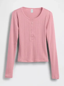 Gap × Summer Fridays Pointelle Henley PJ Top