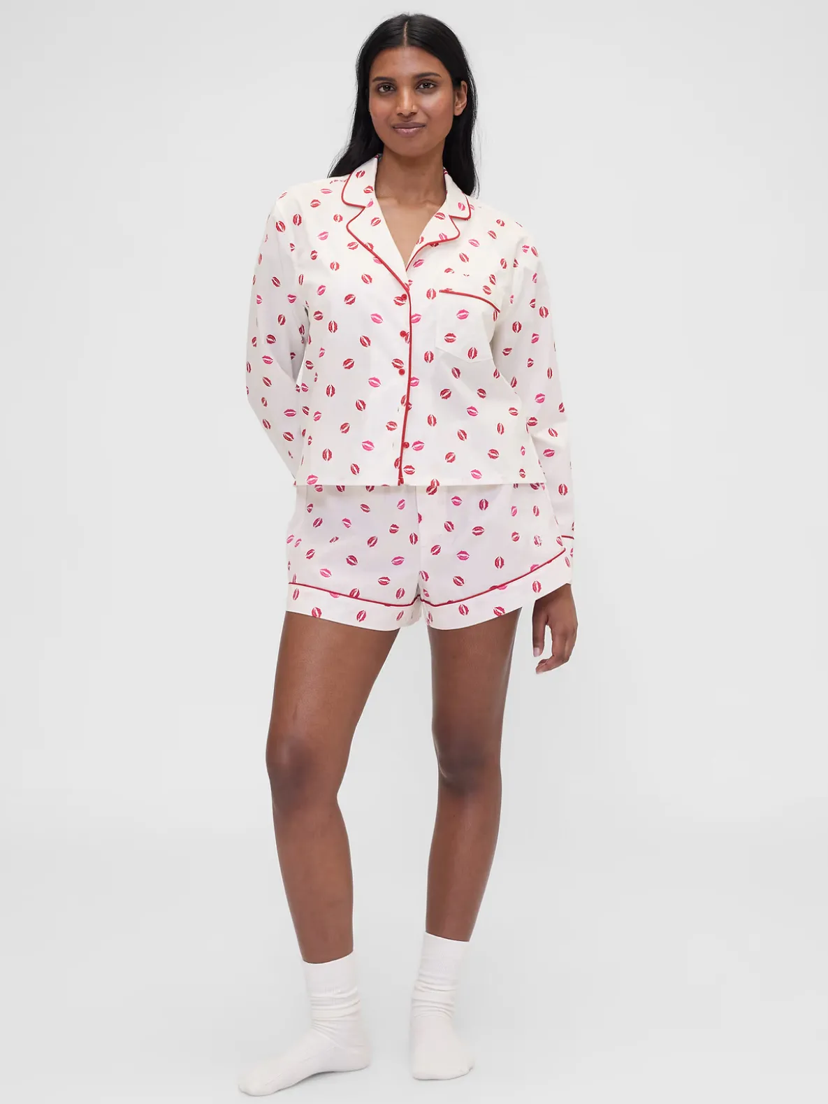 Gap × Summer Fridays Poplin Kiss PJ Boxer Shorts