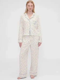 Gap × Summer Fridays Relaxed Flannel Dotted PJ Pants