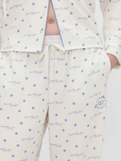 Gap × Summer Fridays Relaxed Flannel Dotted PJ Pants
