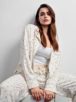 Gap × Summer Fridays Relaxed Flannel Dotted PJ Pants