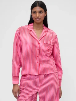 Gap × Summer Fridays Relaxed Poplin Stripe PJ Shirt