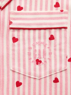 Gap × Summer Fridays Relaxed Flannel Hearts PJ Shirt