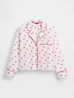 Gap × Summer Fridays Relaxed Poplin Kiss PJ Shirt