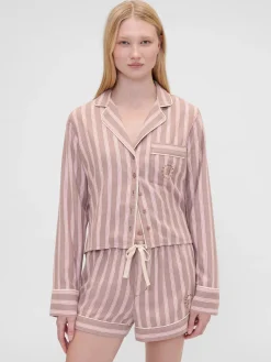 Gap × Summer Fridays Relaxed Flannel Stripe PJ Shirt