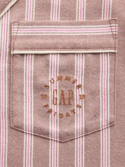 Gap × Summer Fridays Relaxed Flannel Stripe PJ Shirt