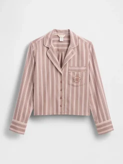 Gap × Summer Fridays Relaxed Flannel Stripe PJ Shirt