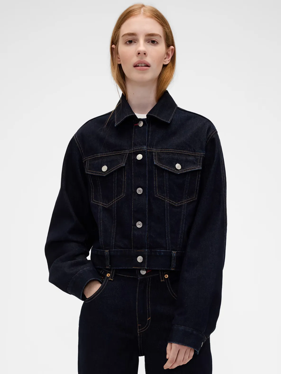 Gap × Victoria Beckham Relaxed Crop Denim Jacket