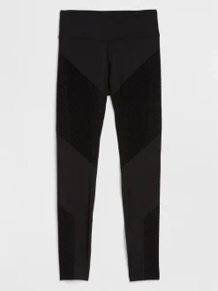 GapFit High Rise Textured Stripe Leggings in Sculpt Compression