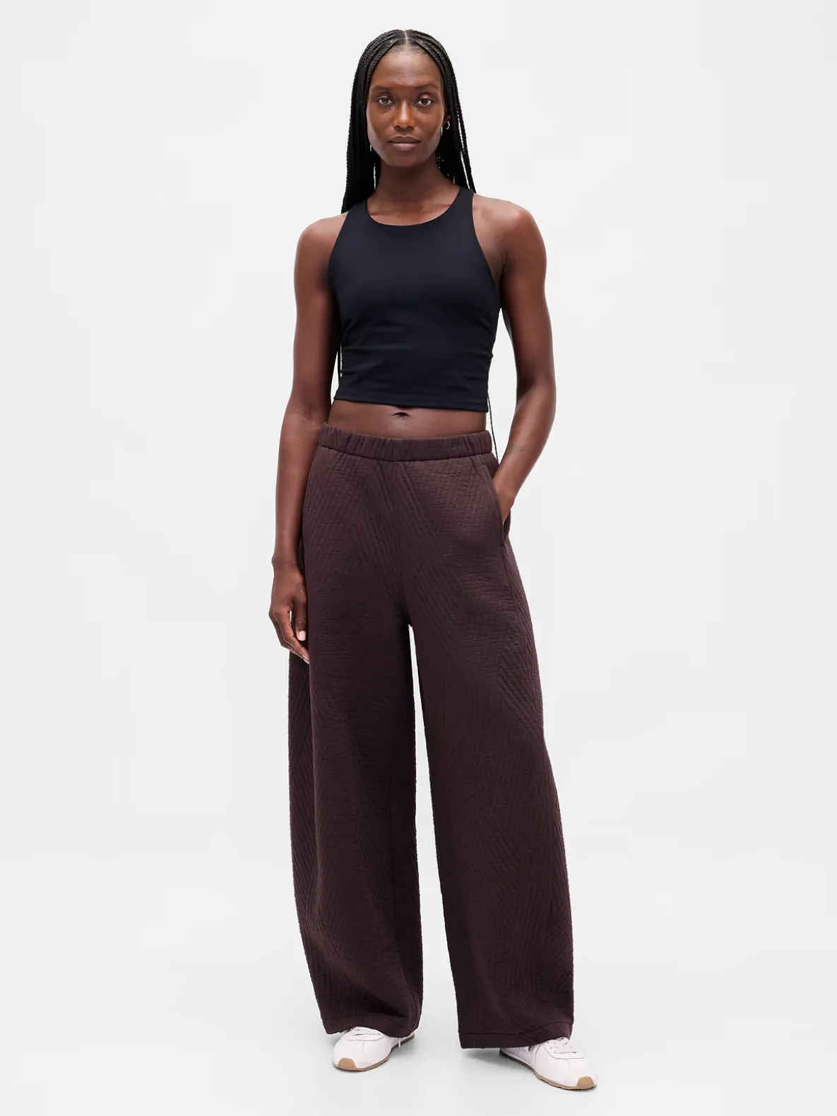 GapFit Quilted Jacquard Barrel Pants