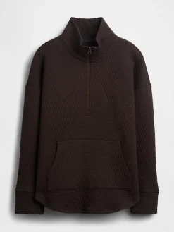 GapFit Quilted Jacquard Half-Zip Pullover