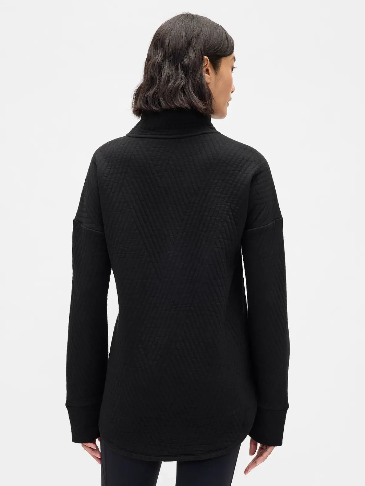 GapFit Quilted Jacquard Half-Zip Pullover