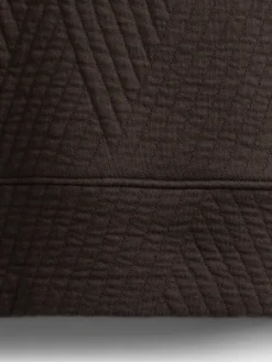 GapFit Quilted Jacquard Knit Funnel-Neck Pullover