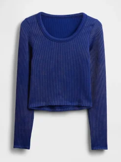 GapFit Seamless Rib Crop Top