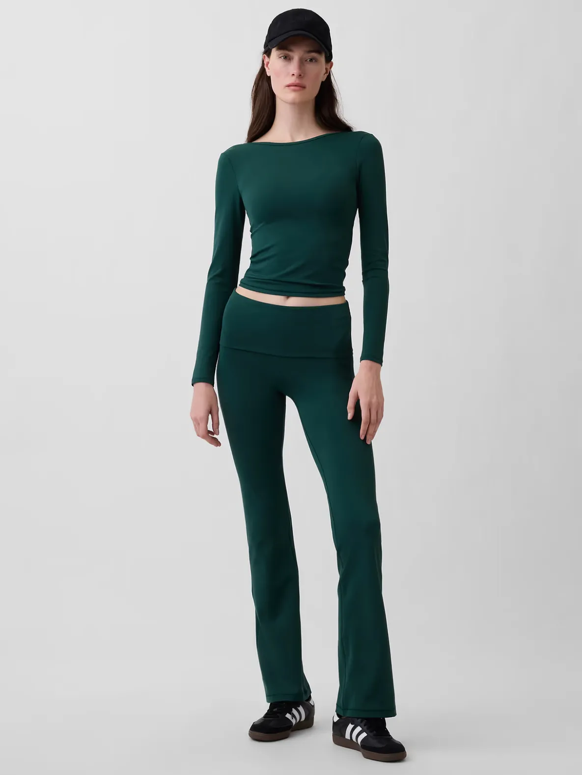GapFit Smooth Foldover Mini Flare Leggings