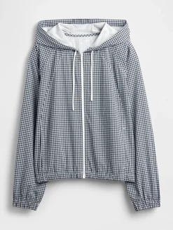 GapFit Tech Gingham Windbreaker