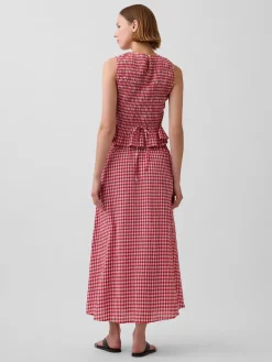 Gingham Maxi Skirt