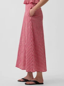 Gingham Maxi Skirt
