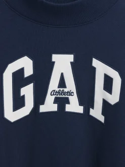 Heavyweight French Terry Oversized Mockneck Logo Sweatshirt