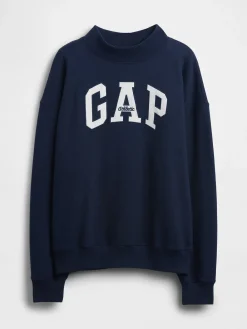 Heavyweight French Terry Oversized Mockneck Logo Sweatshirt